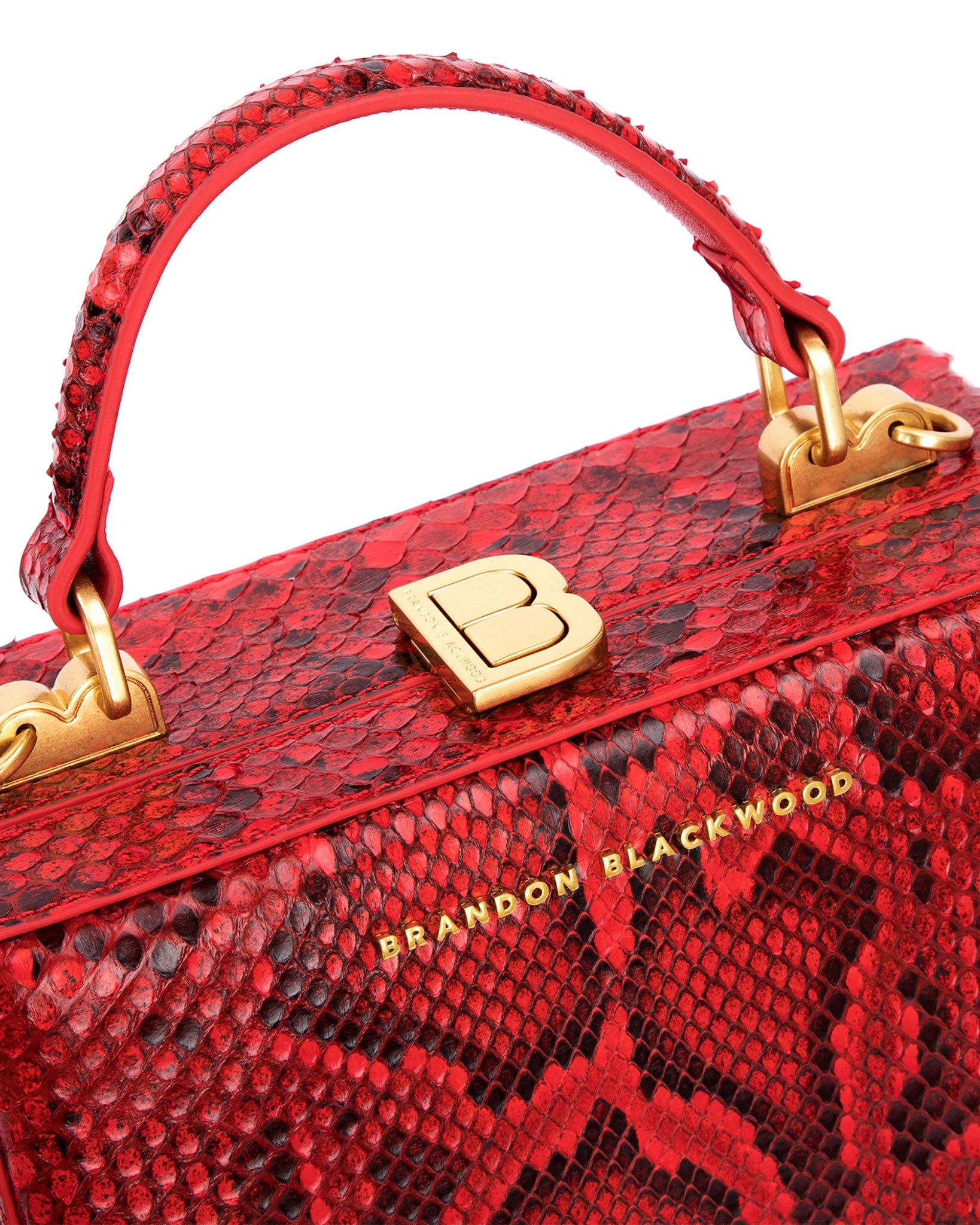 Red snakeskin clearance bag