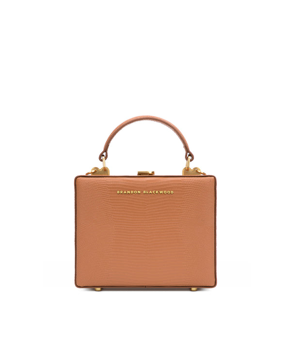 Tan Lizard Embossed Leather