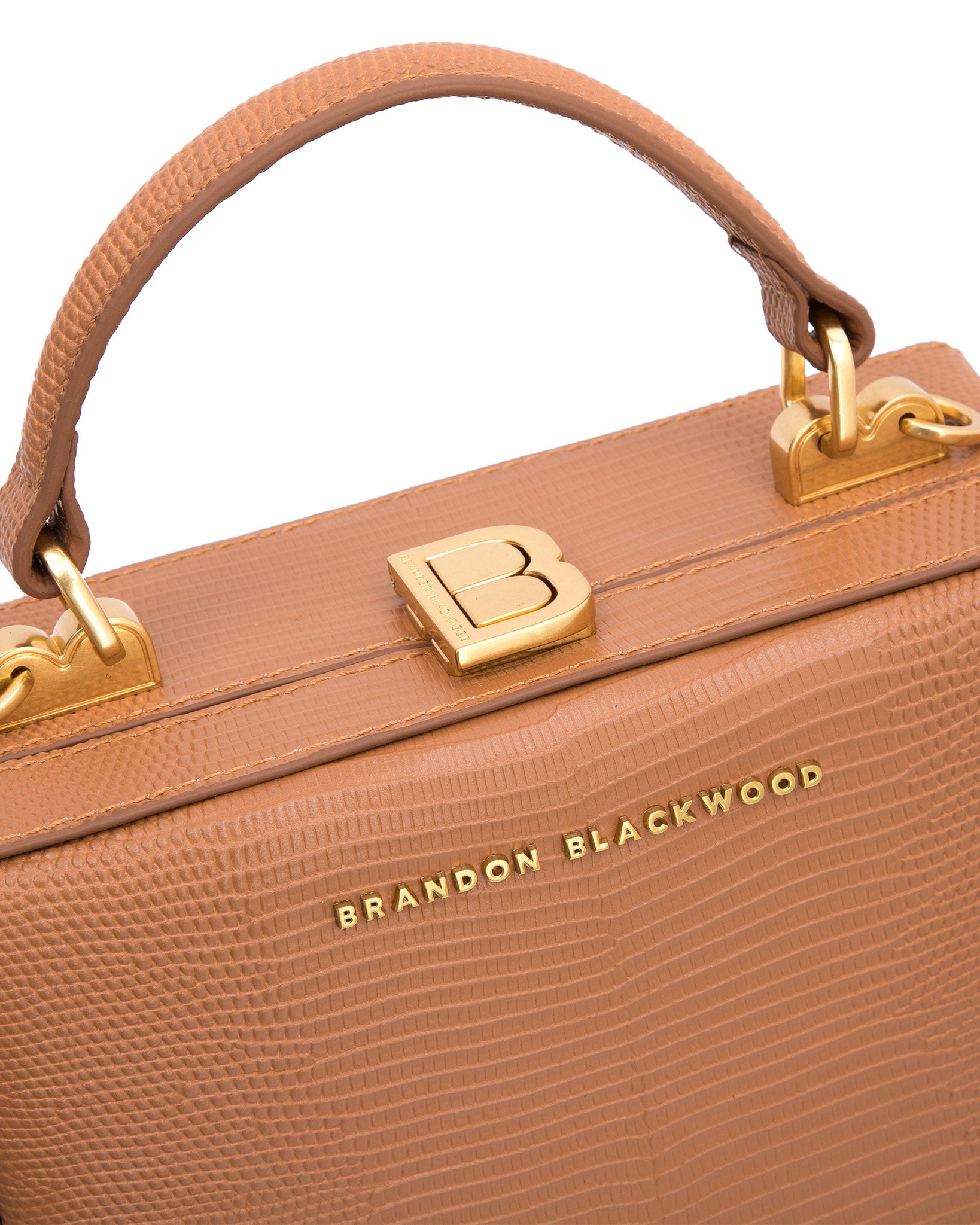 Brandon Blackwood Kendrick Trunk Checkered Leather Top-Handle Bag