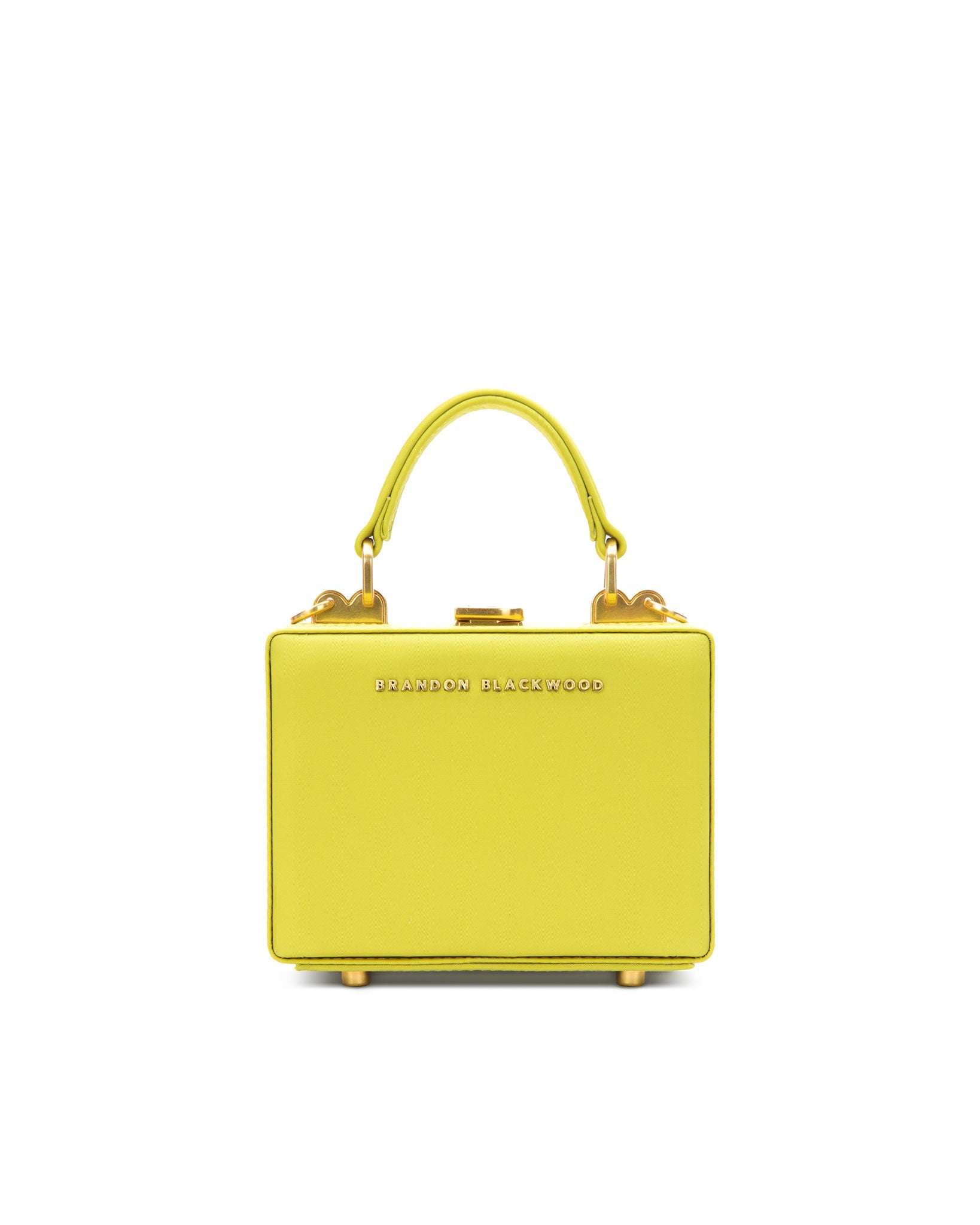 Brandon Blackwood New York - Mini Kendrick Trunk - Yellow Green Nylon w/ Brass Hardware