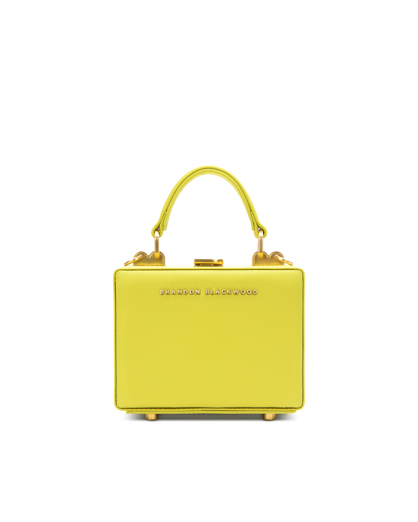 Brandon Blackwood New York - Mini Kendrick Trunk - Yellow Green Nylon w/ Brass Hardware